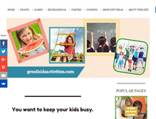 Tablet Screenshot of greatkidsactivities.com